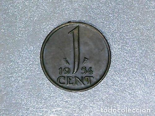 Monedas antiguas de Am&eacute;rica: holanda moneda 1 cent 1954 km 180 - Foto 1