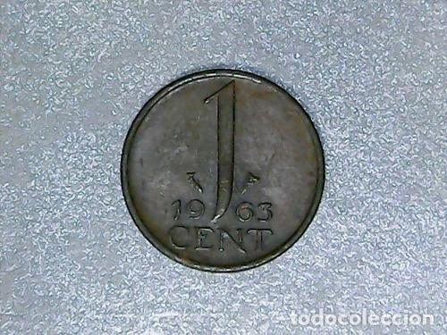 Monedas antiguas de Am&eacute;rica: holanda moneda 1 cent 1963 km 180 - Foto 1