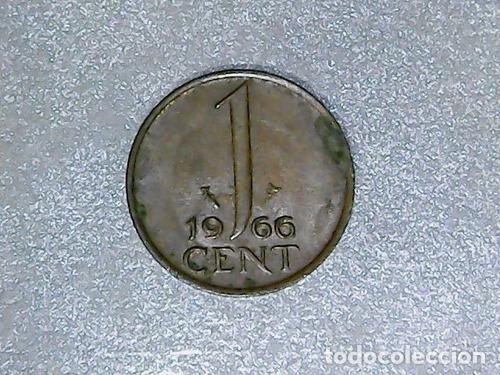Monedas antiguas de Am&eacute;rica: holanda moneda 1 cent 1966 km 180 - Foto 1