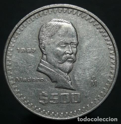 Monedas antiguas de Am&eacute;rica: moneda mexico 500 pesos 1987 - Foto 1