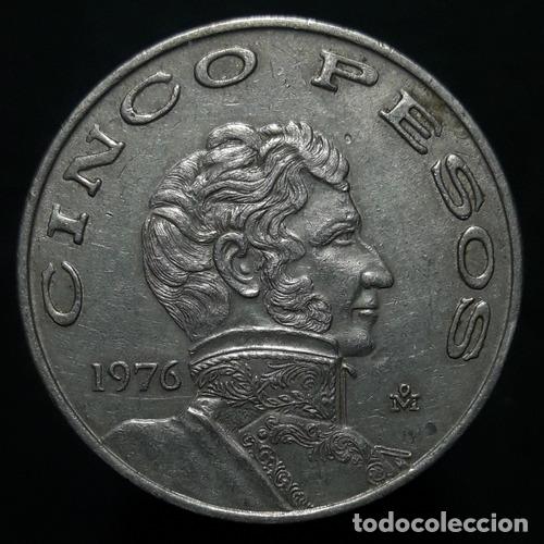 Monedas antiguas de Am&eacute;rica: moneda mexico 5 pesos 1976 - Foto 1