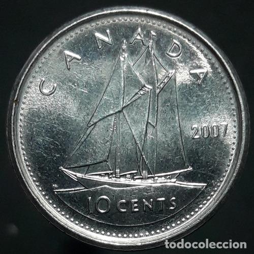 Monedas antiguas de Am&eacute;rica: moneda canada 10 cent dolar 2007 - Foto 1