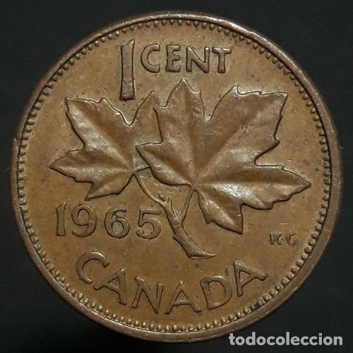 Monedas antiguas de Am&eacute;rica: moneda canada 1 cent 1965 - Foto 1