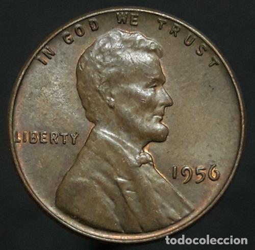 Monedas antiguas de Am&eacute;rica: moneda eeuu usa 1 cent 1956 mb - Foto 1