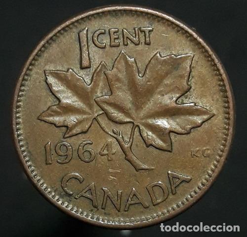 Monedas antiguas de Am&eacute;rica: moneda canada 1 cent 1964 - Foto 1