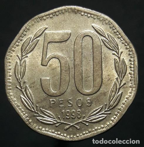 Monedas antiguas de Am&eacute;rica: moneda chile 50 pesos 1998 - Foto 1