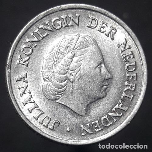 Monedas antiguas de Am&eacute;rica: moneda holanda 25 cents 1950 - Foto 1