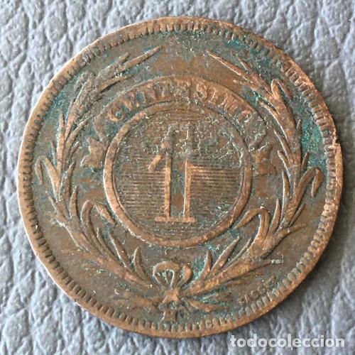 Monedas antiguas de Am&eacute;rica: uruguay moneda de 1 centesimo cobre 1869 a - Foto 1