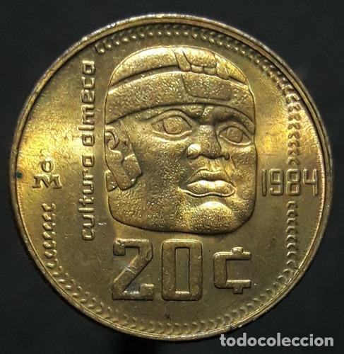 Monedas antiguas de Am&eacute;rica: moneda mexico 20 centavos 1984 - Foto 1