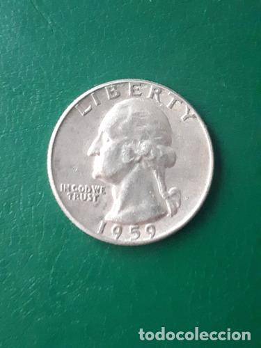 Monedas antiguas de Am&eacute;rica: eeuu 1959 cuarto dolar plata sin circular - Foto 1