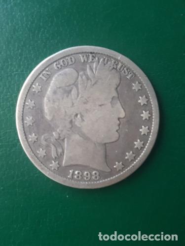 Monedas antiguas de Am&eacute;rica: eeuu 1898 medio dolar plata barber - Foto 1