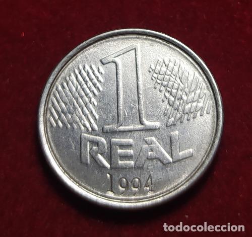 Monedas antiguas de Am&eacute;rica: moneda 1 real brasil 1994 - Foto 1