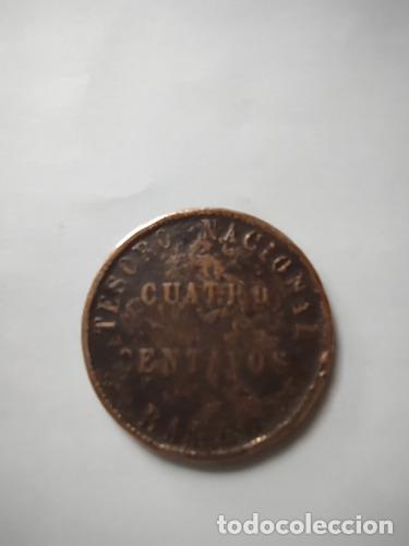 Monedas antiguas de Am&eacute;rica: moneda argentina 4 centavos de 1854 - Foto 1