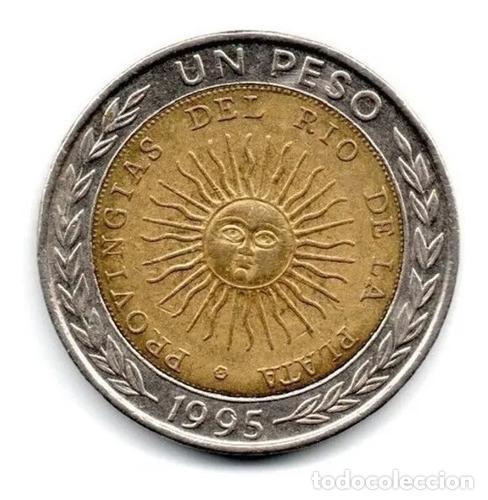 Monedas antiguas de Am&eacute;rica: moneda argentina con error ano 1995 - Foto 1