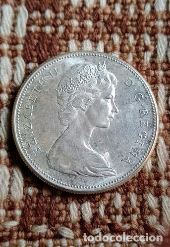 Monedas antiguas de Am&eacute;rica: one dollar canada plata ano 1967 - Foto 1