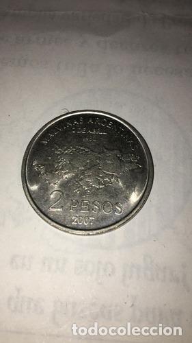 Monedas antiguas de Am&eacute;rica: moneda malvinas 2 pesos 2007 - Foto 1