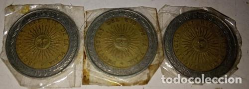 Monedas antiguas de Am&eacute;rica: moneda argentina con error 1995 x3 - Foto 1
