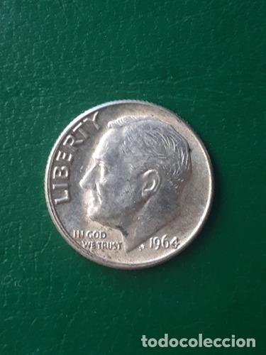 Monedas antiguas de Am&eacute;rica: eeuu 1964 dime plata sin circular - Foto 1