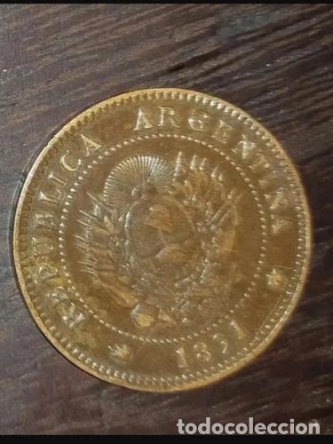Monedas antiguas de Am&eacute;rica: moneda argentina 1 centavo 1891 - Foto 1