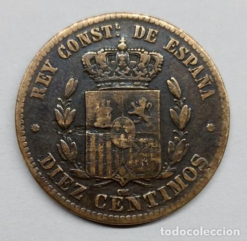 Monedas antiguas de Am&eacute;rica: moneda espana 10 centimos 1879 - Foto 1