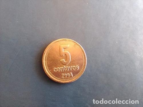Monedas antiguas de Am&eacute;rica: moneda 5 centavos argentina ano 1994 - Foto 1