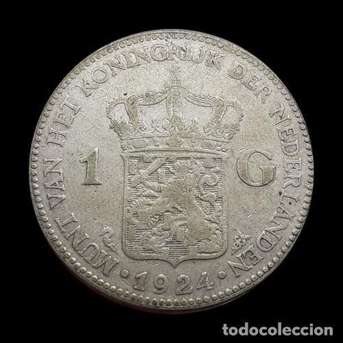 Monedas antiguas de Am&eacute;rica: holanda 1 gulden 1924 - Foto 1