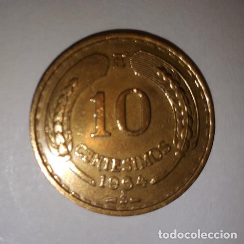 Monedas antiguas de Am&eacute;rica: 10 centesimos chile de 1964 - Foto 1