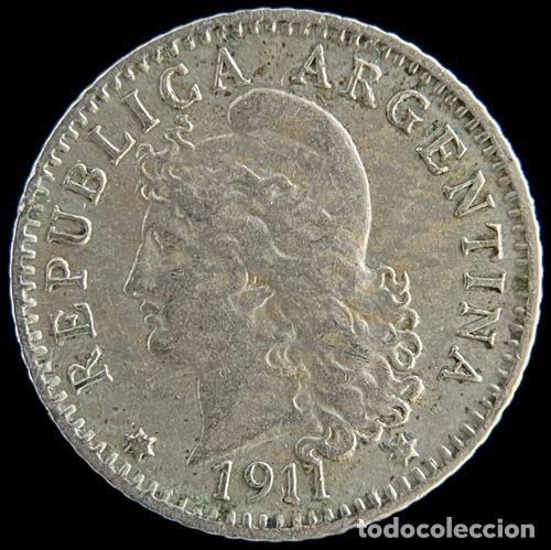 Monedas antiguas de Am&eacute;rica: argentina 5 centavos 1911 mb - Foto 1