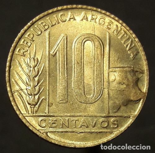 Monedas antiguas de Am&eacute;rica: moneda argentina 10 centavos 1950 - Foto 1