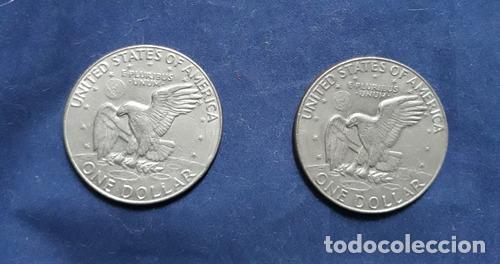 Monedas antiguas de Am&eacute;rica: 2 d0s monedas de one dollar de eeuu ano 1978 - Foto 1