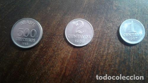Monedas antiguas de Am&eacute;rica: lote de 3 monedas de brasil - Foto 1
