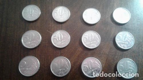 Monedas antiguas de Am&eacute;rica: lote de 12 monedas de 50 cent brasil - Foto 1