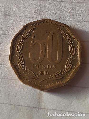 Monedas antiguas de Am&eacute;rica: moneda de chile 50 pesos 2007 - Foto 1