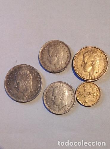 Monedas antiguas de Am&eacute;rica: cinco monedas de espana - Foto 1