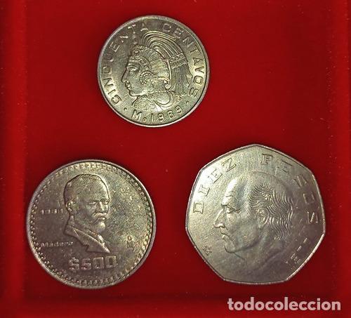 Monedas antiguas de Am&eacute;rica: 3 monedas de mexico xf - Foto 1