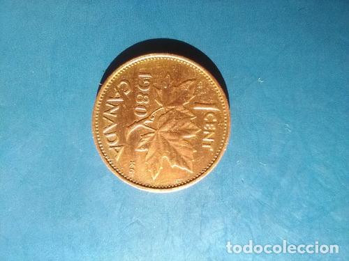 Monedas antiguas de Am&eacute;rica: moneda 1 cents canada 1980 - Foto 1