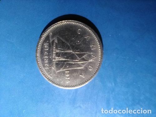 Monedas antiguas de Am&eacute;rica: moneda 10 cents canada 1975 - Foto 1