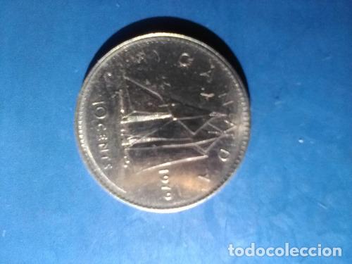 Monedas antiguas de Am&eacute;rica: moneda 10 cents canada 1979 - Foto 1