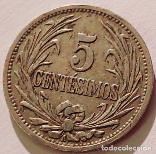 Monedas antiguas de Am&eacute;rica: 5 centesimos 1901 uruguay moneda - Foto 1