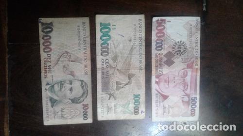 Monedas antiguas de Am&eacute;rica: lote de billetes de brasil - Foto 1