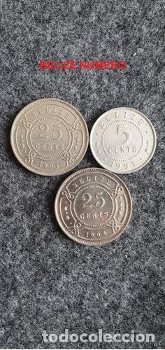 Monedas antiguas de Am&eacute;rica: lote monedas de belice - Foto 1