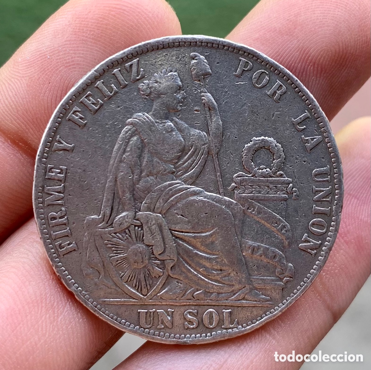Monedas antiguas de Am&eacute;rica: Moneda PLATA PERU 1 Sol 1892 - Foto 2