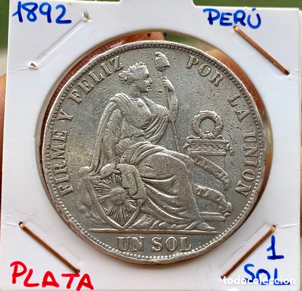 Monedas antiguas de Am&eacute;rica: Moneda PLATA PERU 1 Sol 1892 - Foto 6