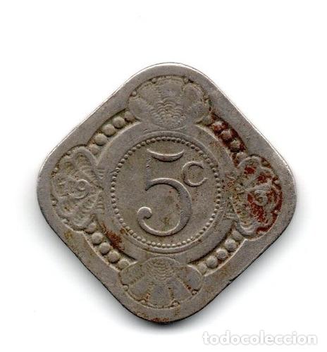 Monedas antiguas de Am&eacute;rica: holanda moneda 5 cent ano 1913 km153 - Foto 1