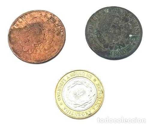 Monedas antiguas de Am&eacute;rica: numismatica monedas 2 centavos cobre patacon b - Foto 1