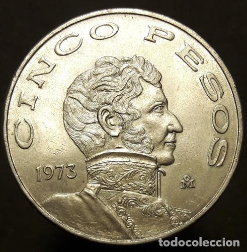 Monedas antiguas de Am&eacute;rica: moneda mexico 5 pesos 1973 - Foto 1