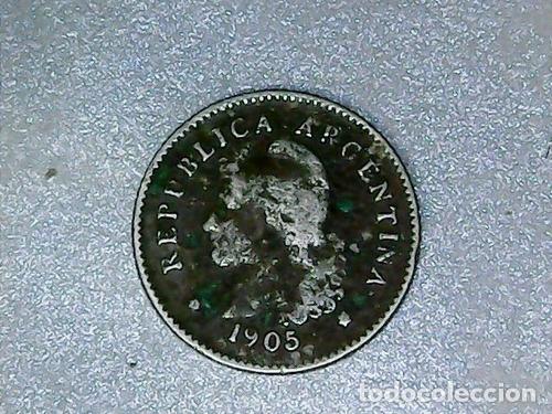 Monedas antiguas de Am&eacute;rica: argentina moneda 10 centavos 1905 cj 94 cod 32 - Foto 1