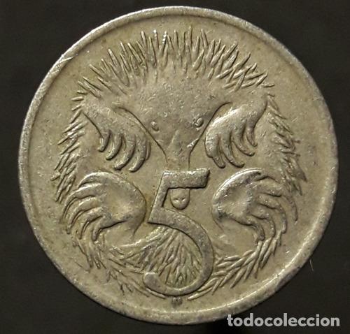 Monedas antiguas de Am&eacute;rica: moneda australia 5 cent dollar 1966 - Foto 1