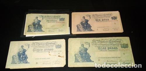Monedas antiguas de Am&eacute;rica: lote de billetes argentina serie del progreso - Foto 1