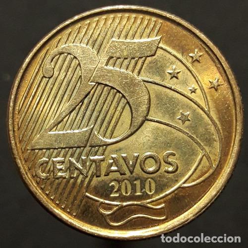 Monedas antiguas de Am&eacute;rica: moneda brasil 25 centavos 2010 - Foto 1